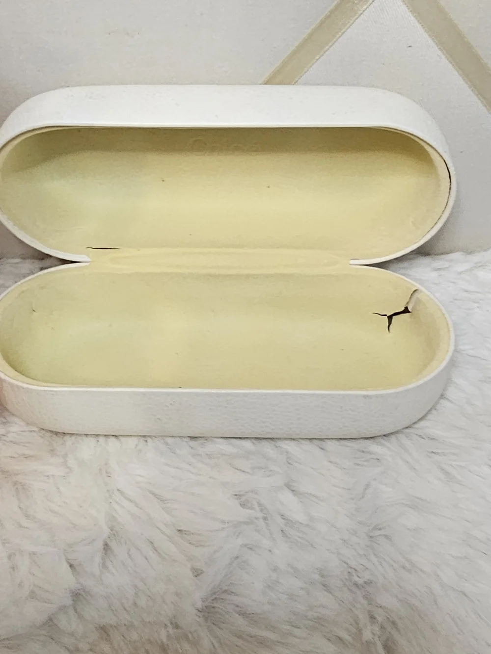 Chloe White Oversized Round Sunglasses with Brown Gradient Lenses